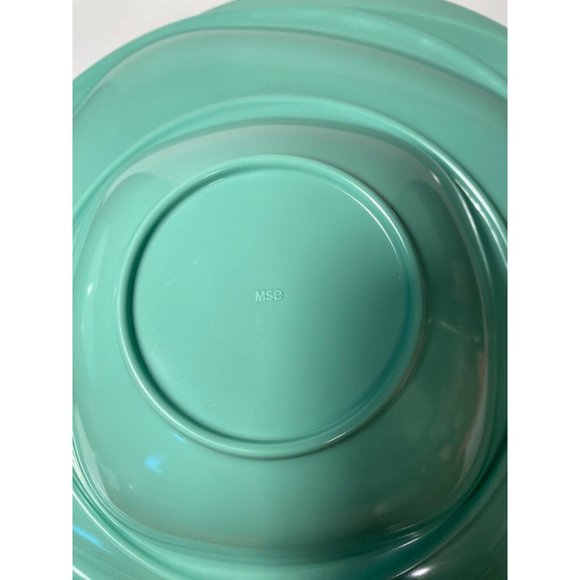 Vintage MSE Set Of 8 bowls and 8 plates Melamine melmac teal - Picture 4 of 8